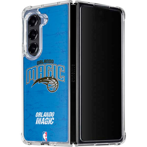 NBA Orlando Magic Blue Primary Logo Galaxy Z Fold5 5G Clear Case