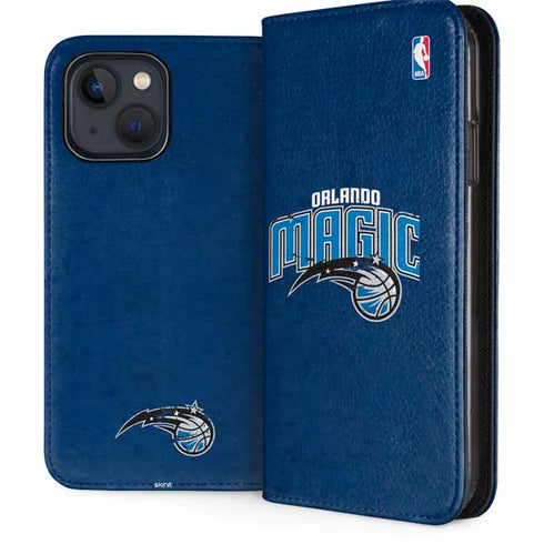 NBA Orlando Magic Blue Primary Logo iPhone 15 Plus Folio Case