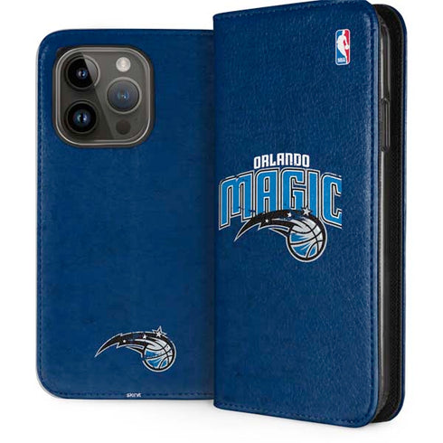 NBA Orlando Magic Blue Primary Logo iPhone 15 Pro Folio Case