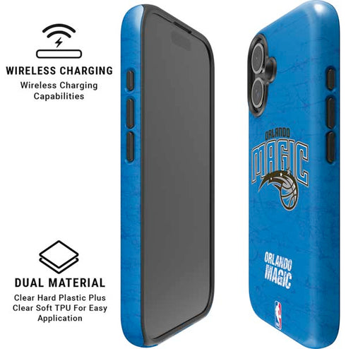 NBA Orlando Magic Blue Primary Logo iPhone 16 Magsafe Impact Case