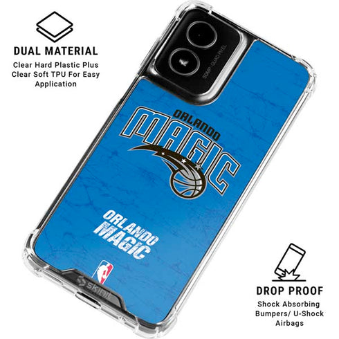 NBA Orlando Magic Blue Primary Logo Moto G Power 5G (2024) Clear Case
