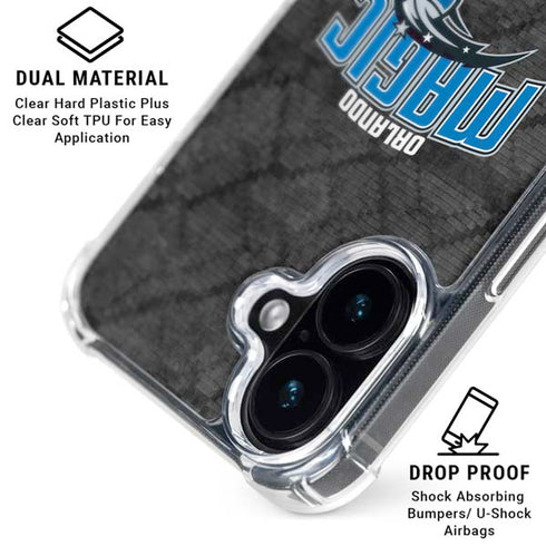 NBA Orlando Magic Dark Rust iPhone 16 Plus Clear Case