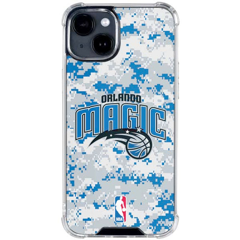 NBA Orlando Magic Digi Camo iPhone 15 Clear Case