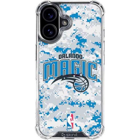 NBA Orlando Magic Digi Camo iPhone 16 Plus Clear Case