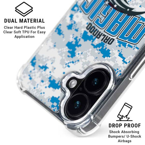 NBA Orlando Magic Digi Camo iPhone 16 Plus Clear Case