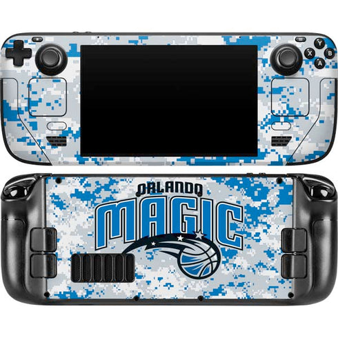 NBA Orlando Magic Digi Camo Steam Deck Handheld Gaming Computer OLED Skin