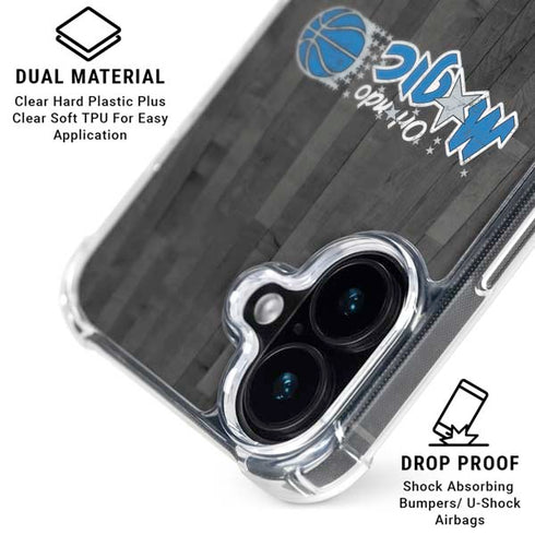 NBA Orlando Magic Hardwood Classics iPhone 16 Plus Clear Case