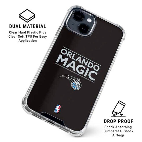 NBA Orlando Magic Standard - Black iPhone 15 Clear Case