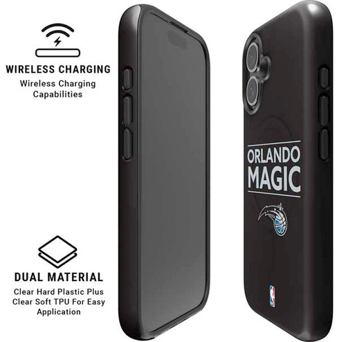 NBA Orlando Magic Standard - Black iPhone 16 Magsafe Impact Case