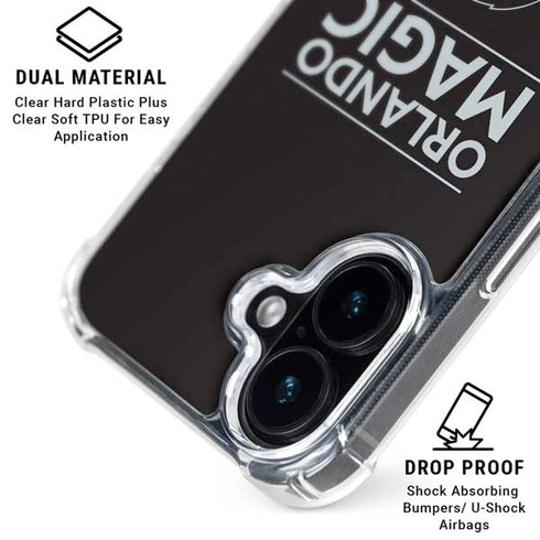 NBA Orlando Magic Standard - Black iPhone 16 Plus Clear Case