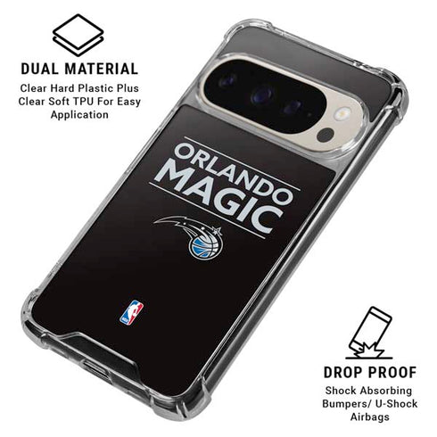 NBA Orlando Magic Standard - Black Pixel 9/9 Pro Clear Case