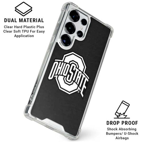 Ohio State University OSU Black Galaxy S25 Ultra Clear Case