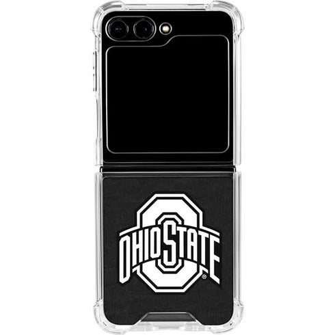 Ohio State University OSU Black Galaxy Z Flip6 Clear Case