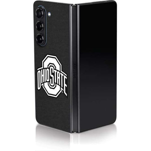 Ohio State University OSU Black Galaxy Z Fold5 5G Skin