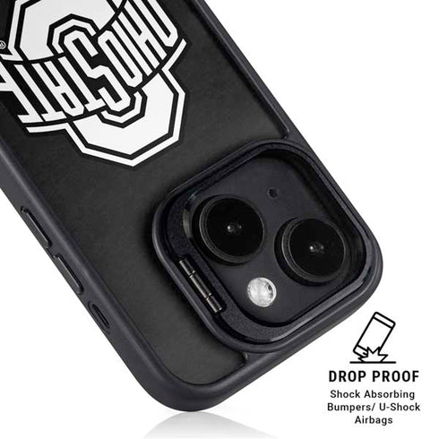 Ohio State University OSU Black iPhone 14 Plus Kickstand Case