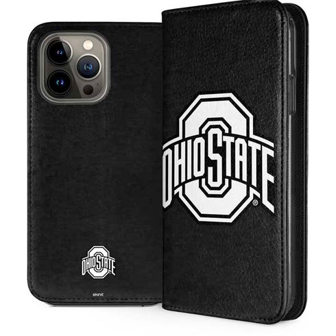 Ohio State University OSU Black iPhone 14 Pro Max Folio Case