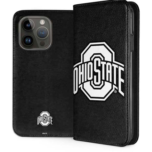 Ohio State University OSU Black iPhone 15 Pro Folio Case