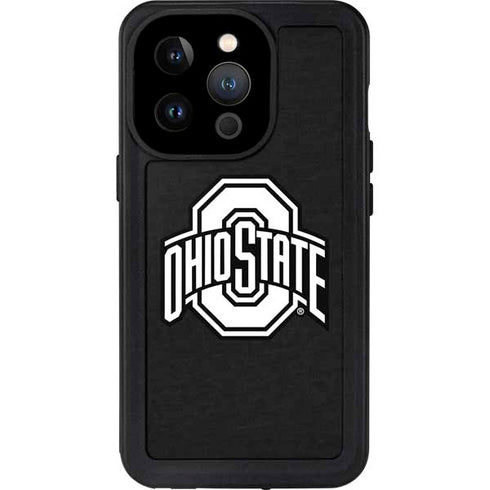 Ohio State University OSU Black iPhone 15 Pro Waterproof Case