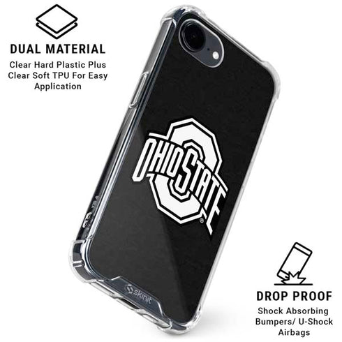 Ohio State University OSU Black iPhone 16e Clear Case