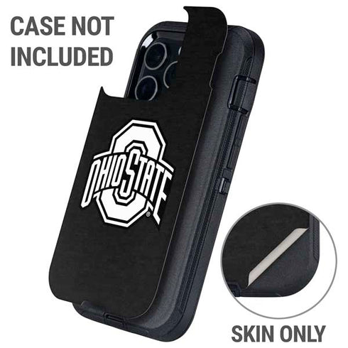Ohio State University OSU Black Otterbox Defender iPhone Skin