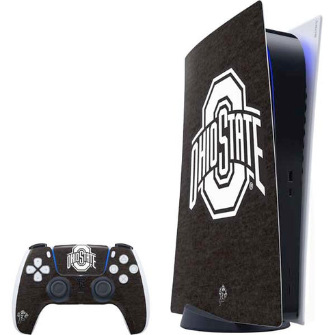 Ohio State University OSU Black PlayStation PS5 Skins