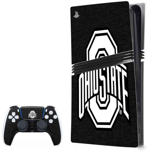 Ohio State University OSU Black PS5 Pro Bundle Skin