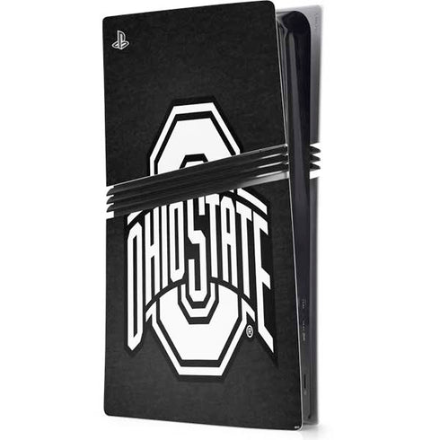 Ohio State University OSU Black PS5 Pro Console Skin