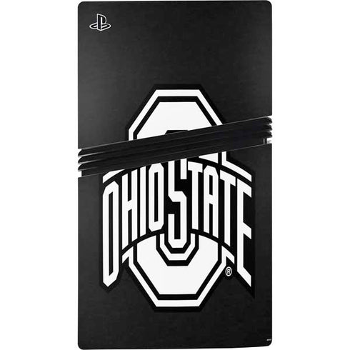Ohio State University OSU Black PS5 Pro Console Skin