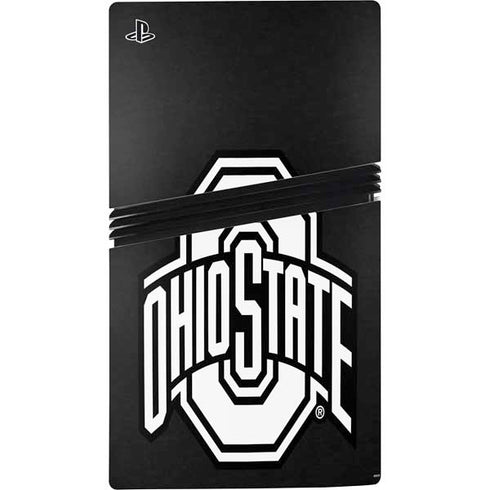 Ohio State University OSU Black PS5 Pro Disk Console Skin