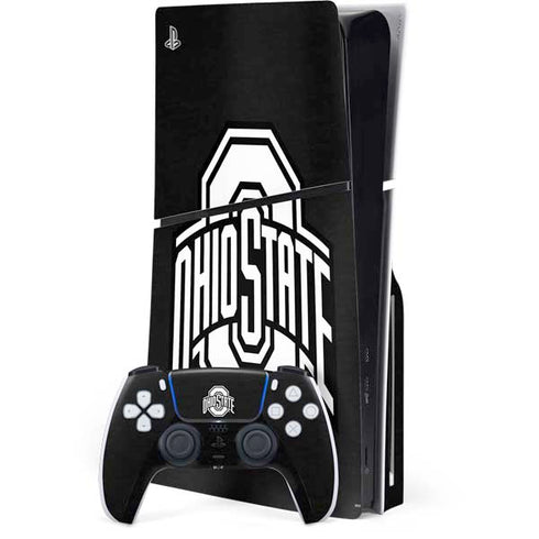 Ohio State University OSU Black PlayStation PS5 Skins