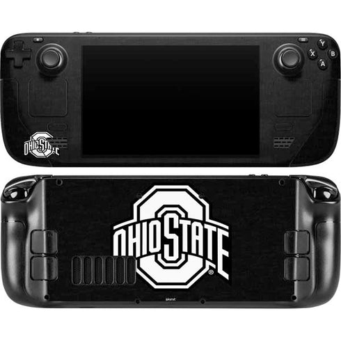 Ohio State University OSU Black Steam Deck Handheld Gaming Computer OLED Skin