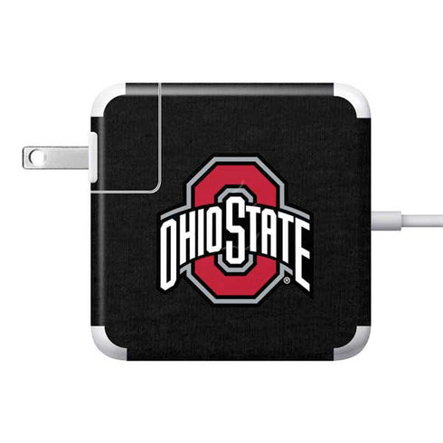 Ohio State University OSU Buckeyes Black 85W Power Adapter (15 and 17 inch MacBook Pro Charger) Skin