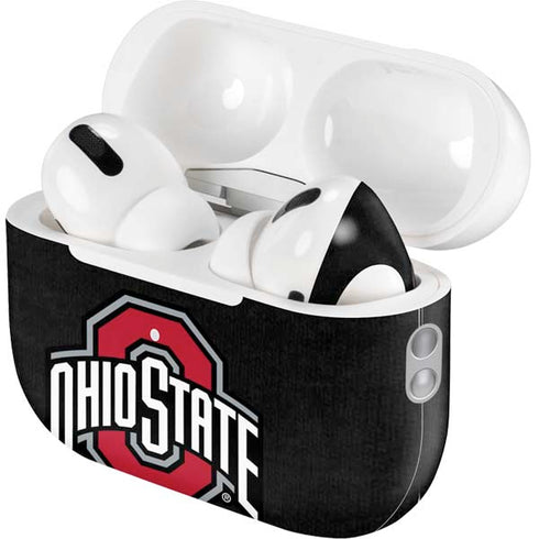 Ohio State University OSU Buckeyes Black AirPods Pro 2nd Gen Skin