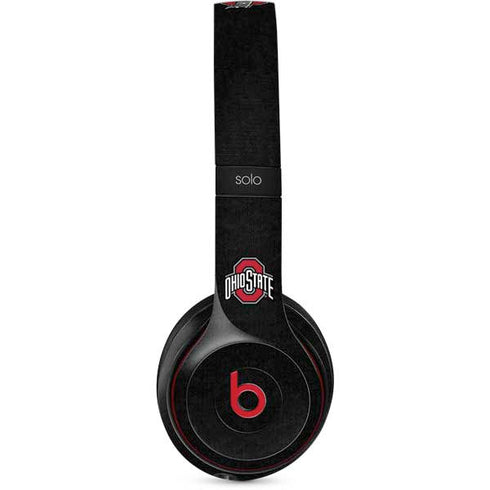 Ohio State University OSU Buckeyes Black Beats Solo 3 Wireless Skin