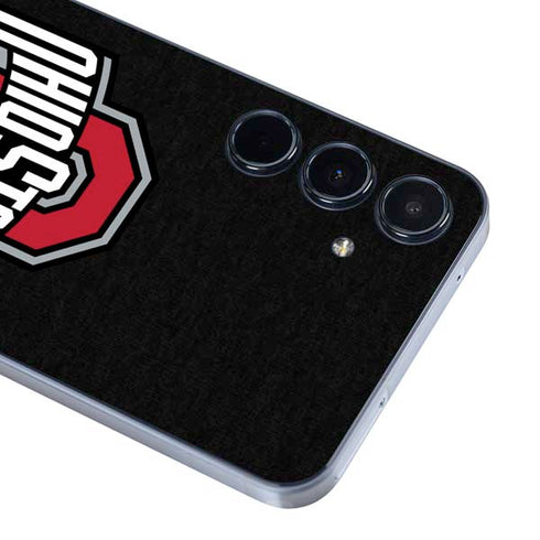 Ohio State University OSU Buckeyes Black Galaxy A36 5G Skin