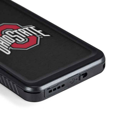 Ohio State University OSU Buckeyes Black Galaxy S24 Plus Waterproof Case