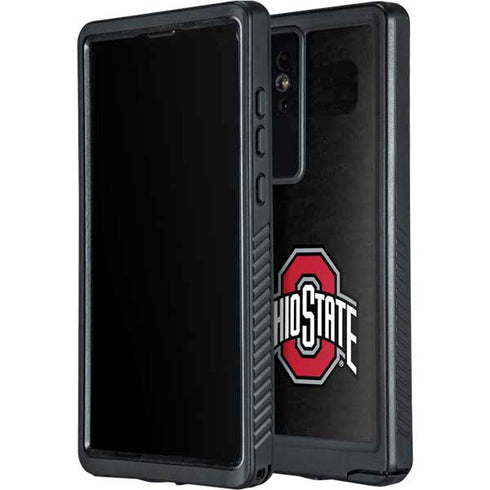 Ohio State University OSU Buckeyes Black Galaxy S24 Ultra Waterproof Case