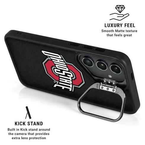 Ohio State University OSU Buckeyes Black Galaxy S26 Plus Kickstand Case