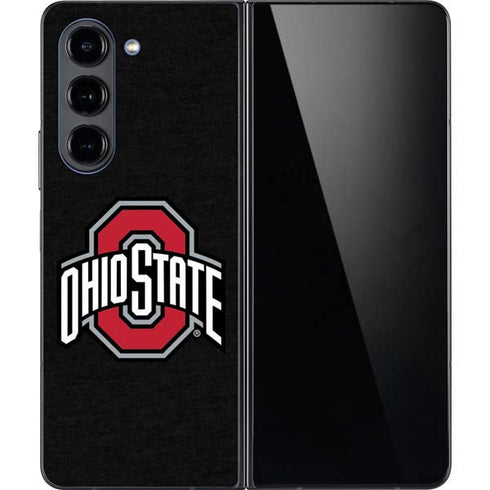 Ohio State University OSU Buckeyes Black Galaxy Z Fold5 5G Skin