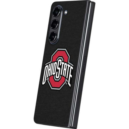 Ohio State University OSU Buckeyes Black Galaxy Z Fold5 5G Skin