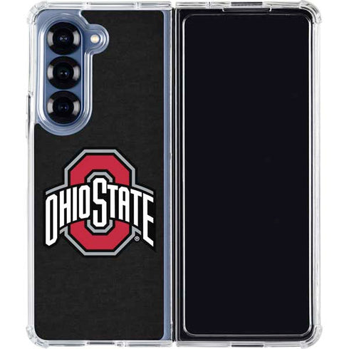 Ohio State University OSU Buckeyes Black Galaxy Z Fold6 Clear Case