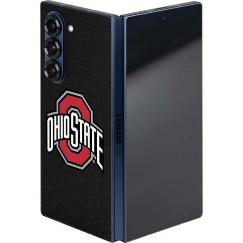 Ohio State University OSU Buckeyes Black Galaxy Z Fold6 Skin