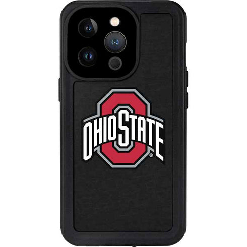Ohio State University OSU Buckeyes Black iPhone 15 Pro Waterproof Case