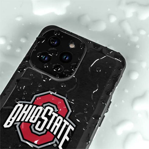 Ohio State University OSU Buckeyes Black iPhone 15 Pro Waterproof Case