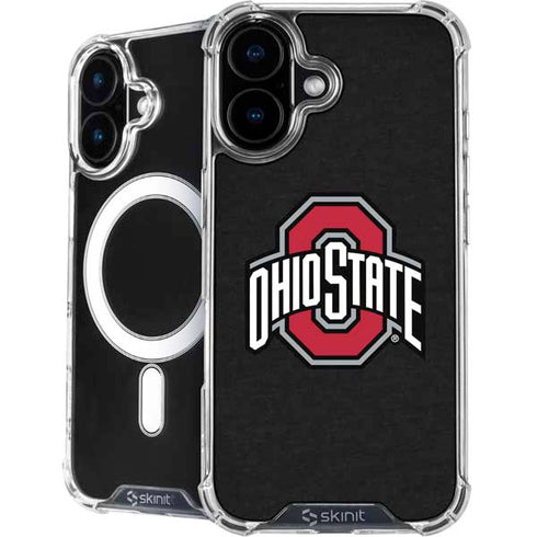 Ohio State University OSU Buckeyes Black iPhone 16 MagSafe Case