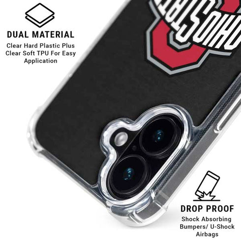 Ohio State University OSU Buckeyes Black iPhone 16 MagSafe Case