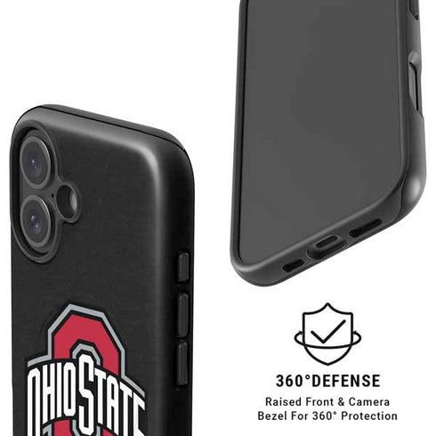 Ohio State University OSU Buckeyes Black iPhone 16 Magsafe Impact Case