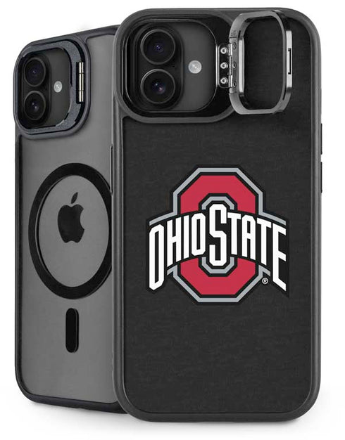 Ohio State University OSU Buckeyes Black iPhone 16 Plus Kickstand Case