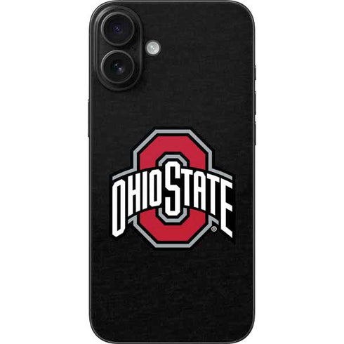 Ohio State University OSU Buckeyes Black iPhone 16 Plus Skin