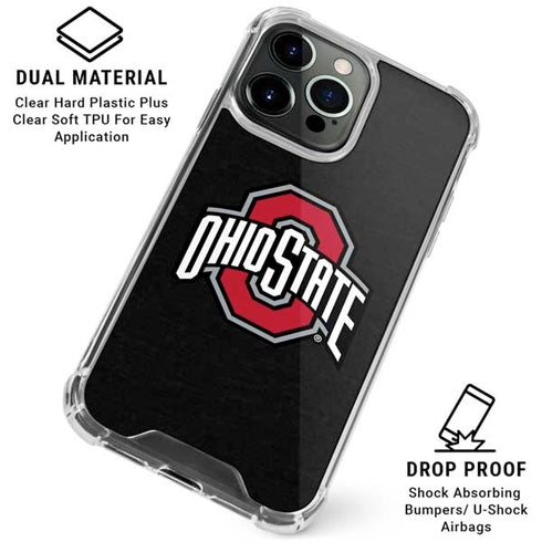 Ohio State University OSU Buckeyes Black iPhone 16 Pro Clear Case